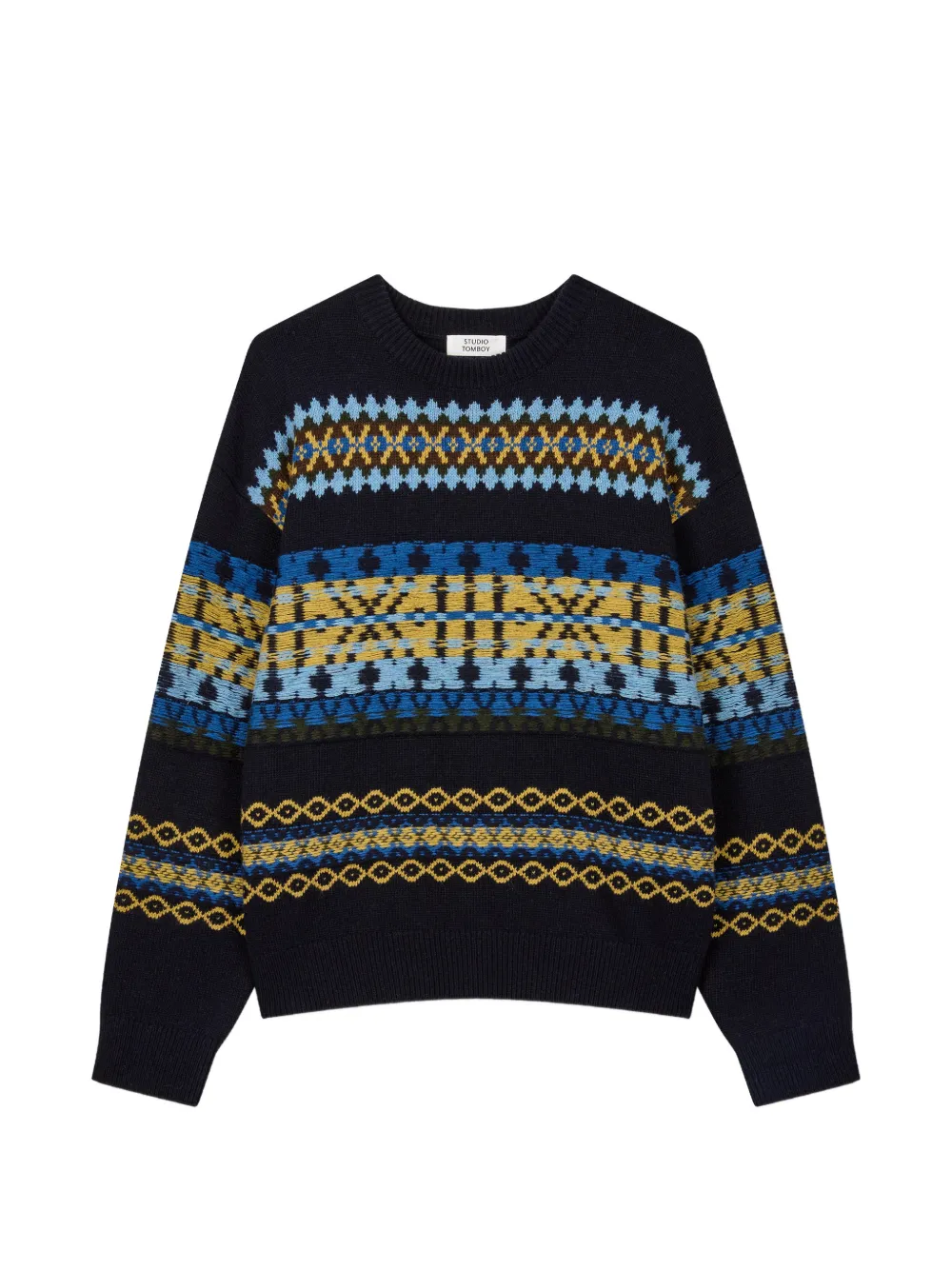 TOMBOY fair isle-knit sweater - Blu