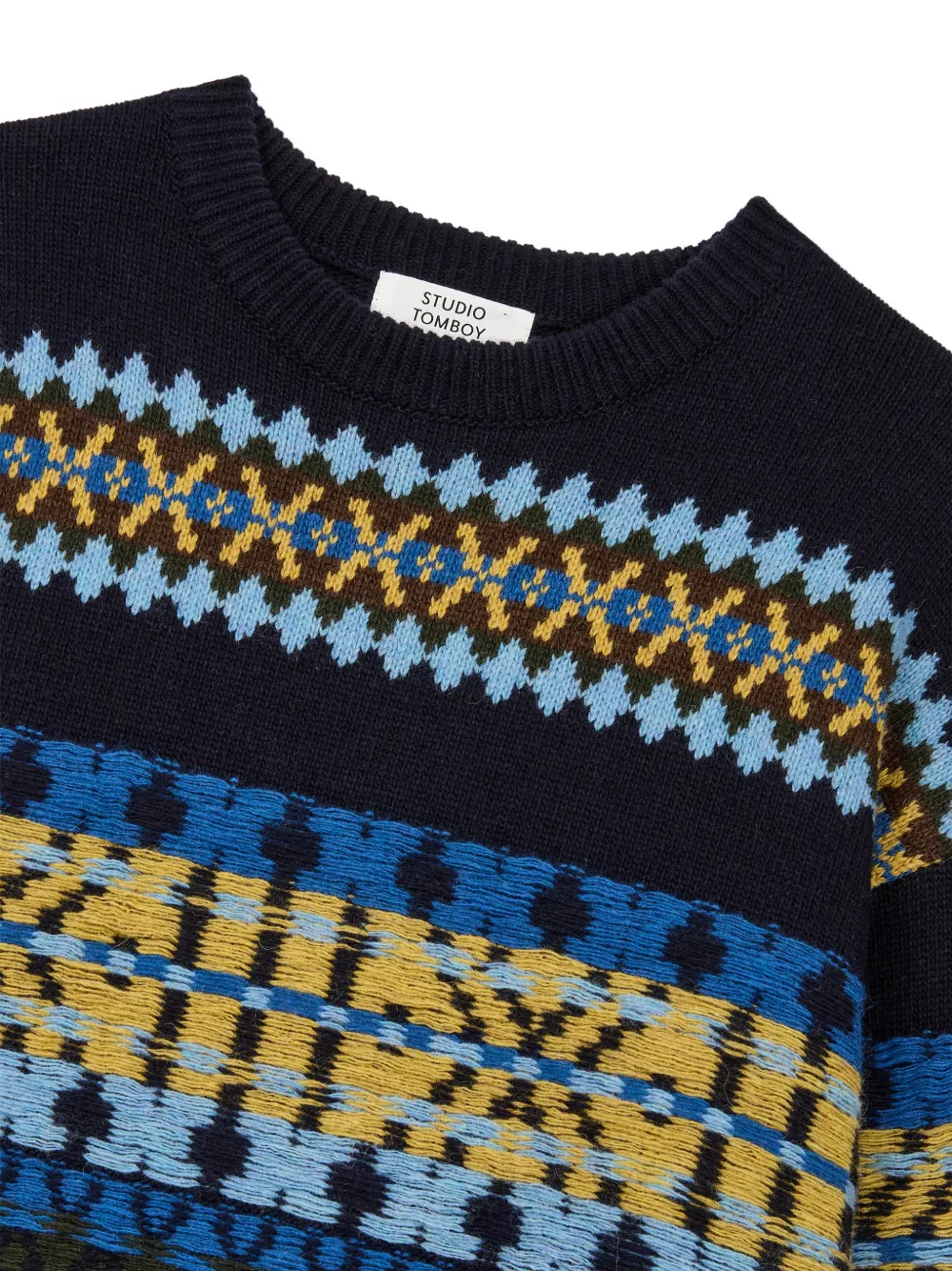 TOMBOY Fair Isle gebreide trui Blauw