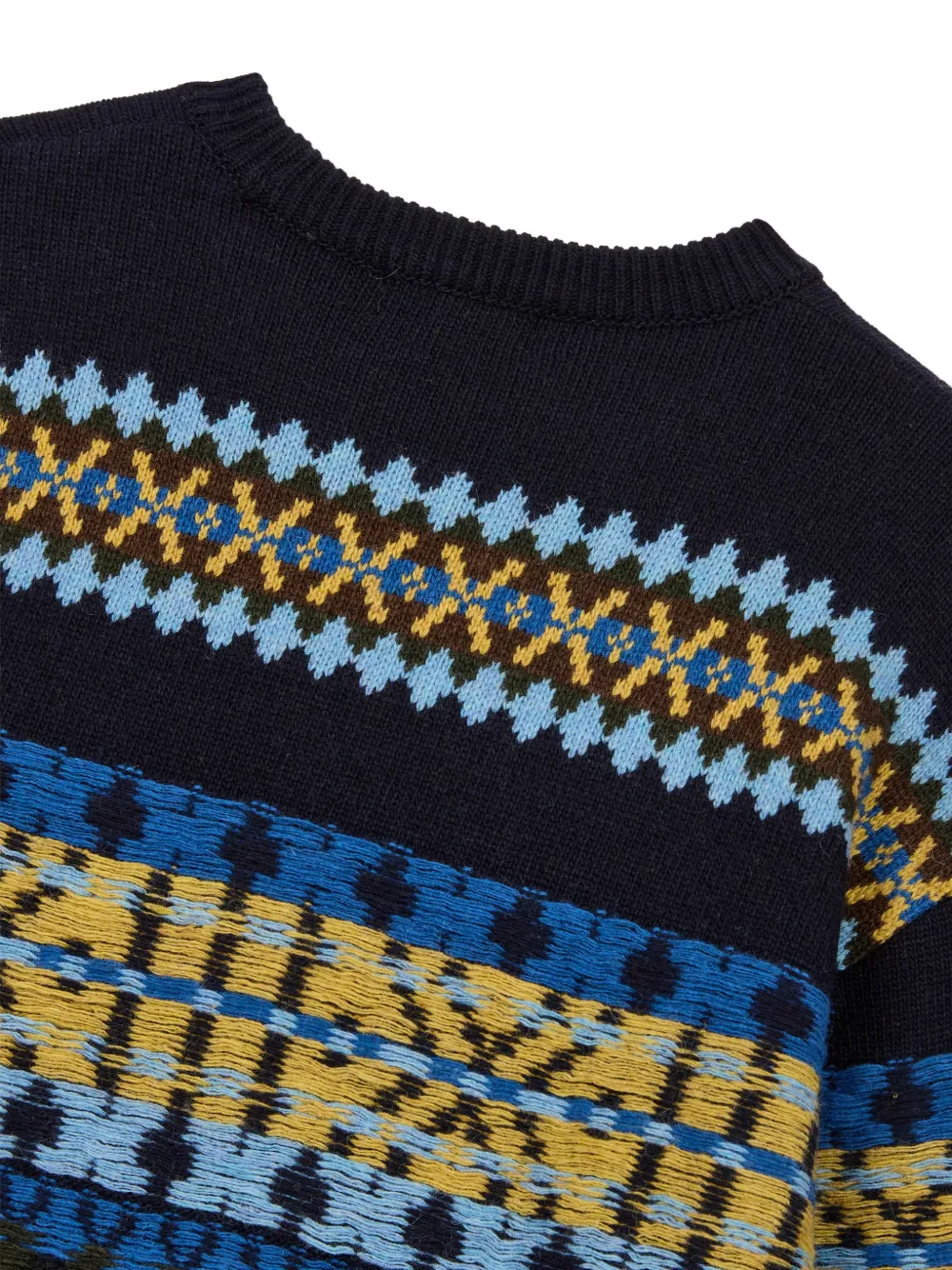 TOMBOY Fair Isle gebreide trui Blauw