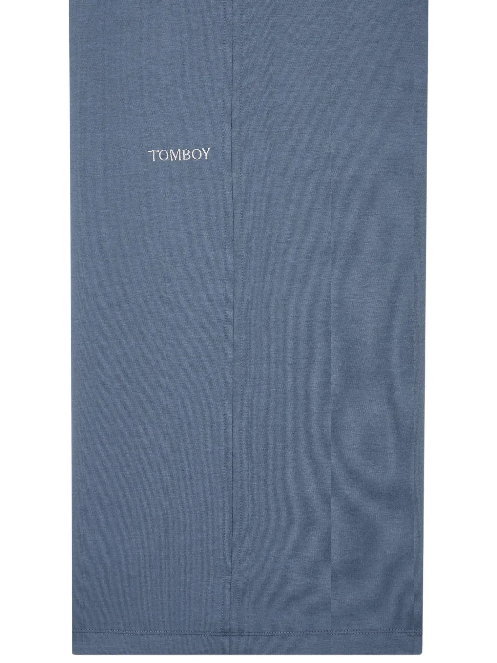 TOMBOY Broek met trekkoordzoom en logo-print Blauw