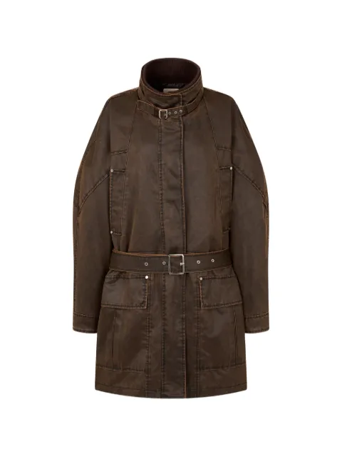 TOMBOY belted faux-leather jacket