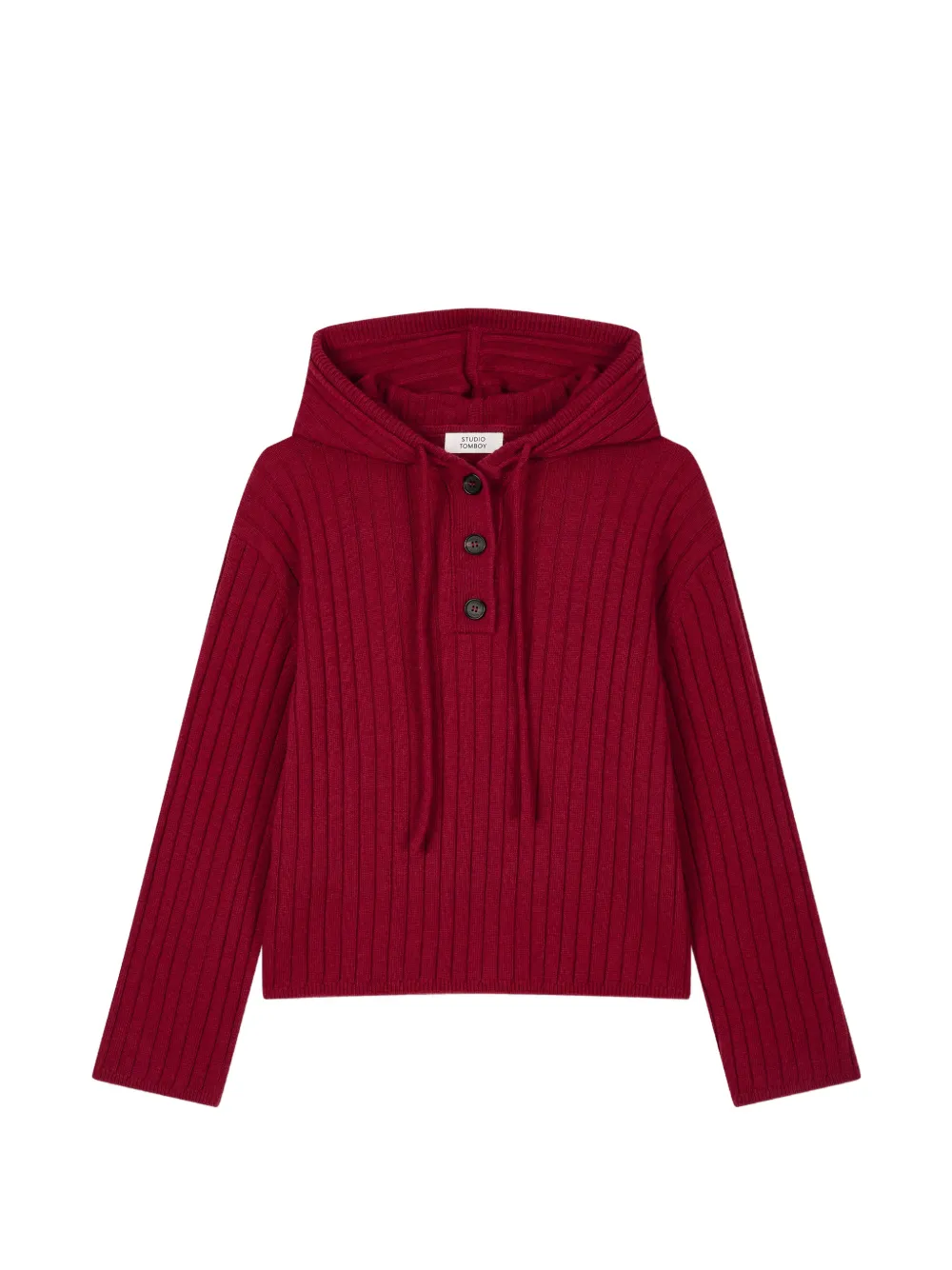 TOMBOY ribbed-knit hoodie