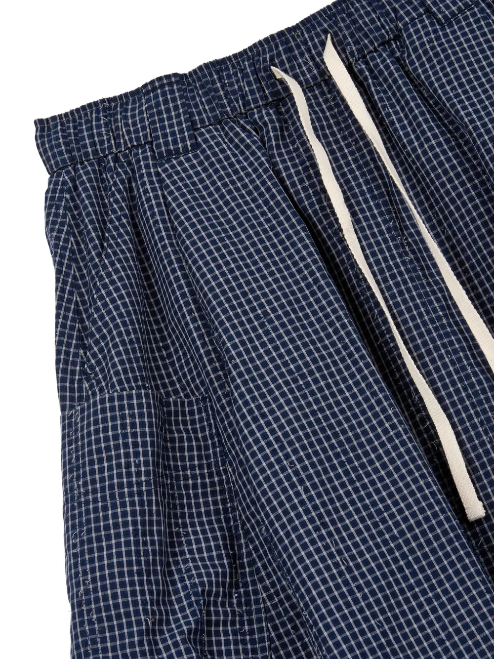 TOMBOY checkered balloon midi skirt Blauw