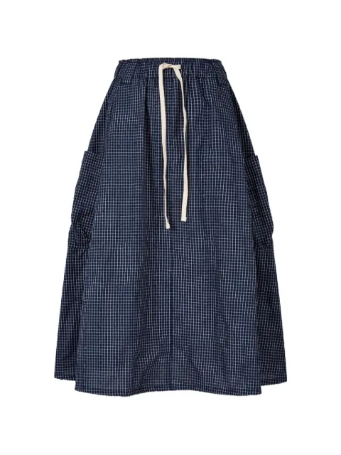 TOMBOY checkered balloon midi skirt
