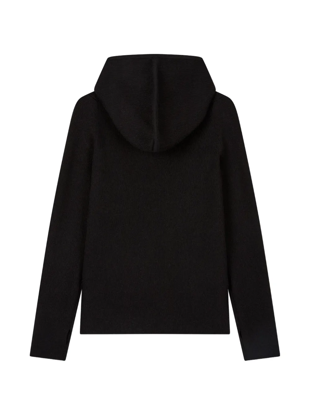 TOMBOY Ribgebreide hoodie Zwart
