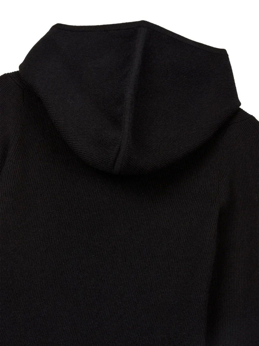 TOMBOY Ribgebreide hoodie Zwart