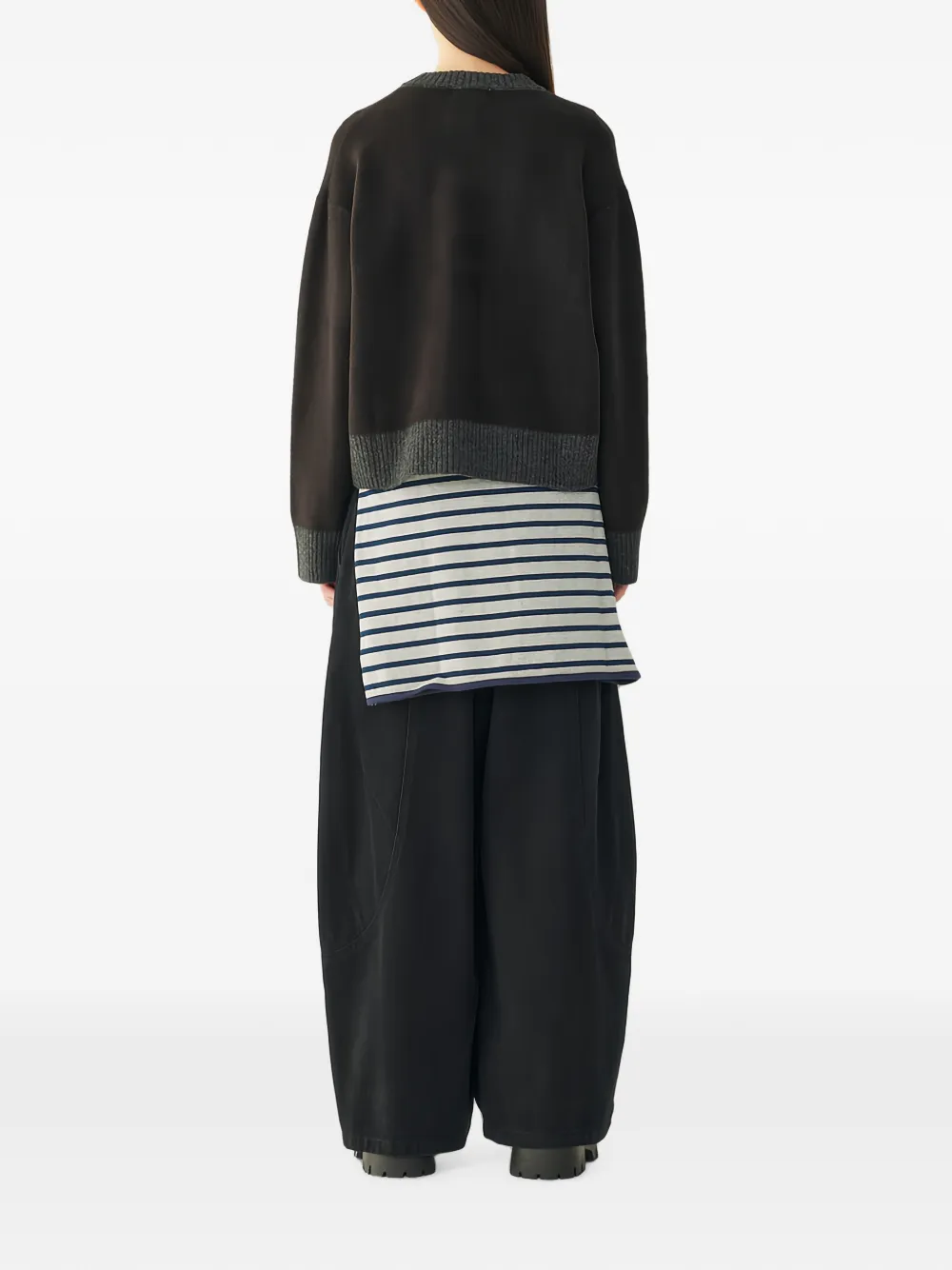 TOMBOY Baggy broek met vlakken Zwart