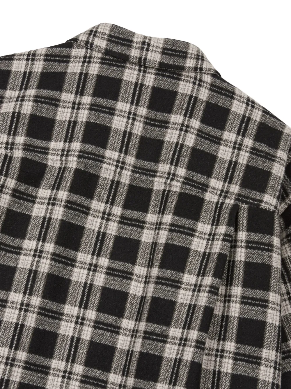 TOMBOY layered-style check-pattern shirt Zwart