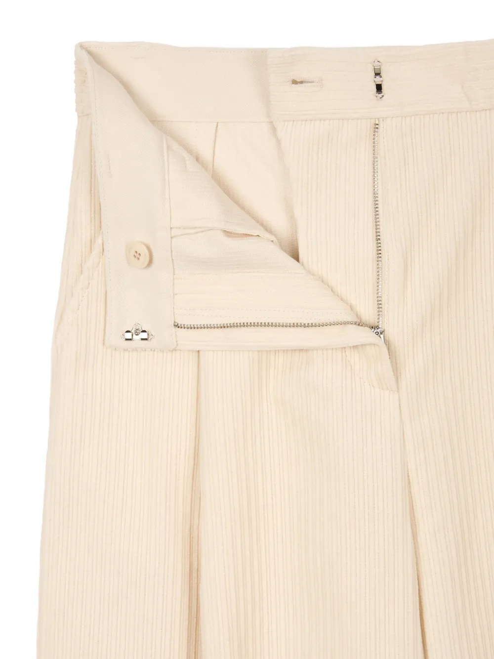 TOMBOY corduroy pintuck trousers Beige