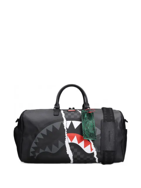Sprayground Shark Mouth check-print holdall
