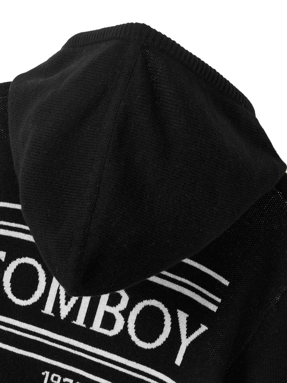 TOMBOY Hoodie met intarsia logo en rits Zwart