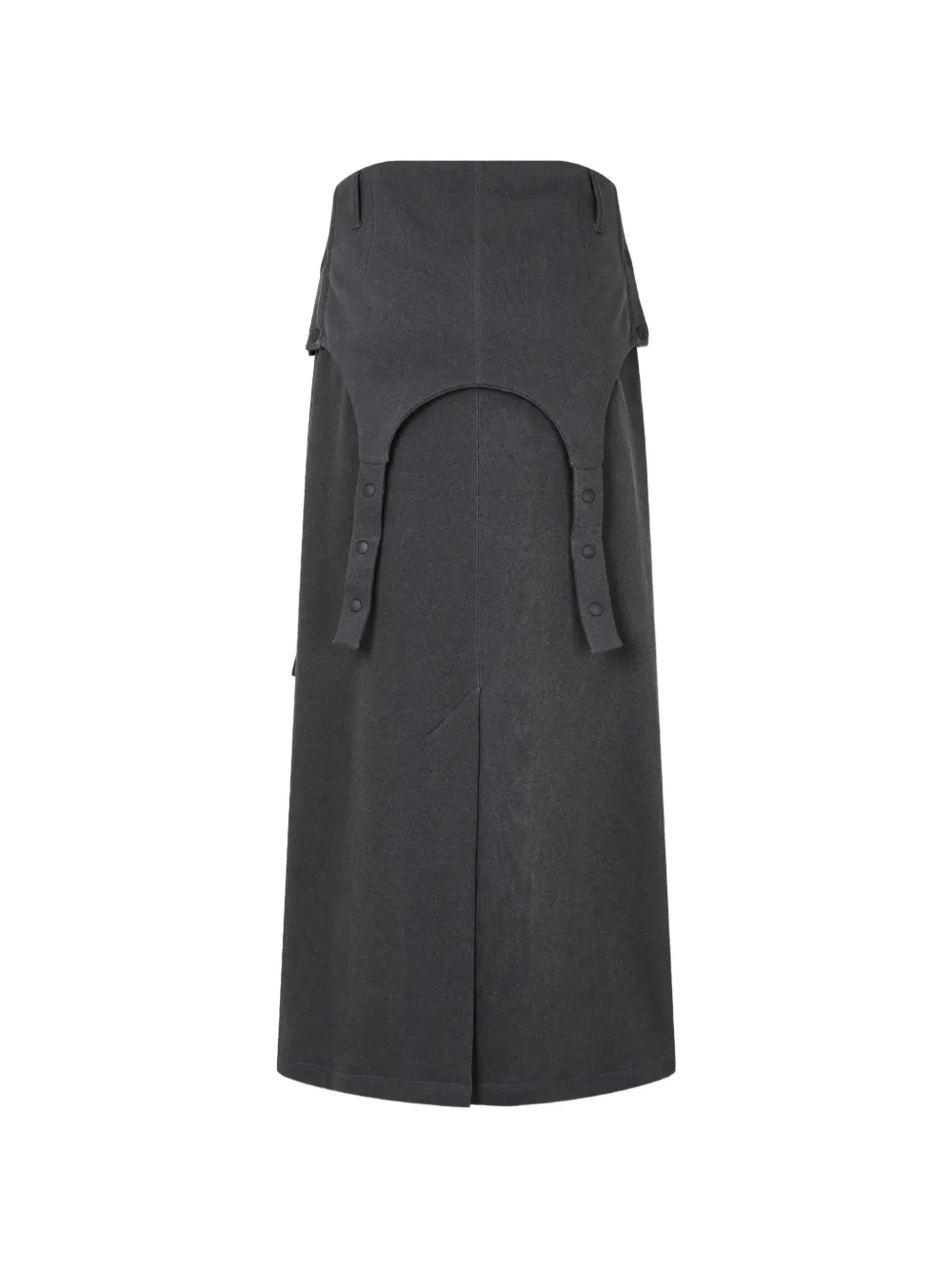 TOMBOY Pinafore maxi-rok met knoopdetail Grijs