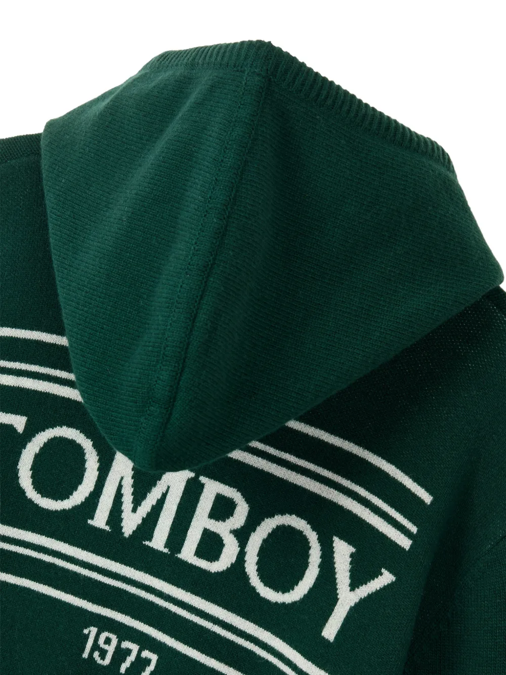 TOMBOY Hoodie met intarsia logo en rits Groen