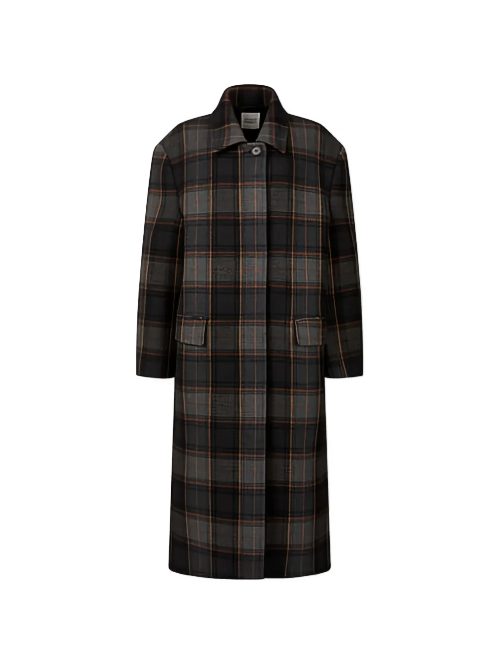 TOMBOY check-pattern long coat