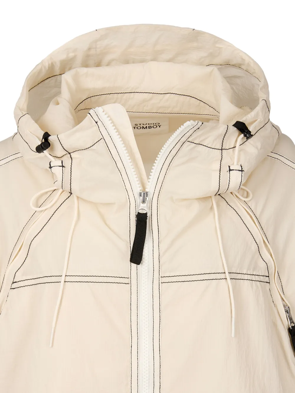 TOMBOY Jack met capuchon en stikseldetail Beige