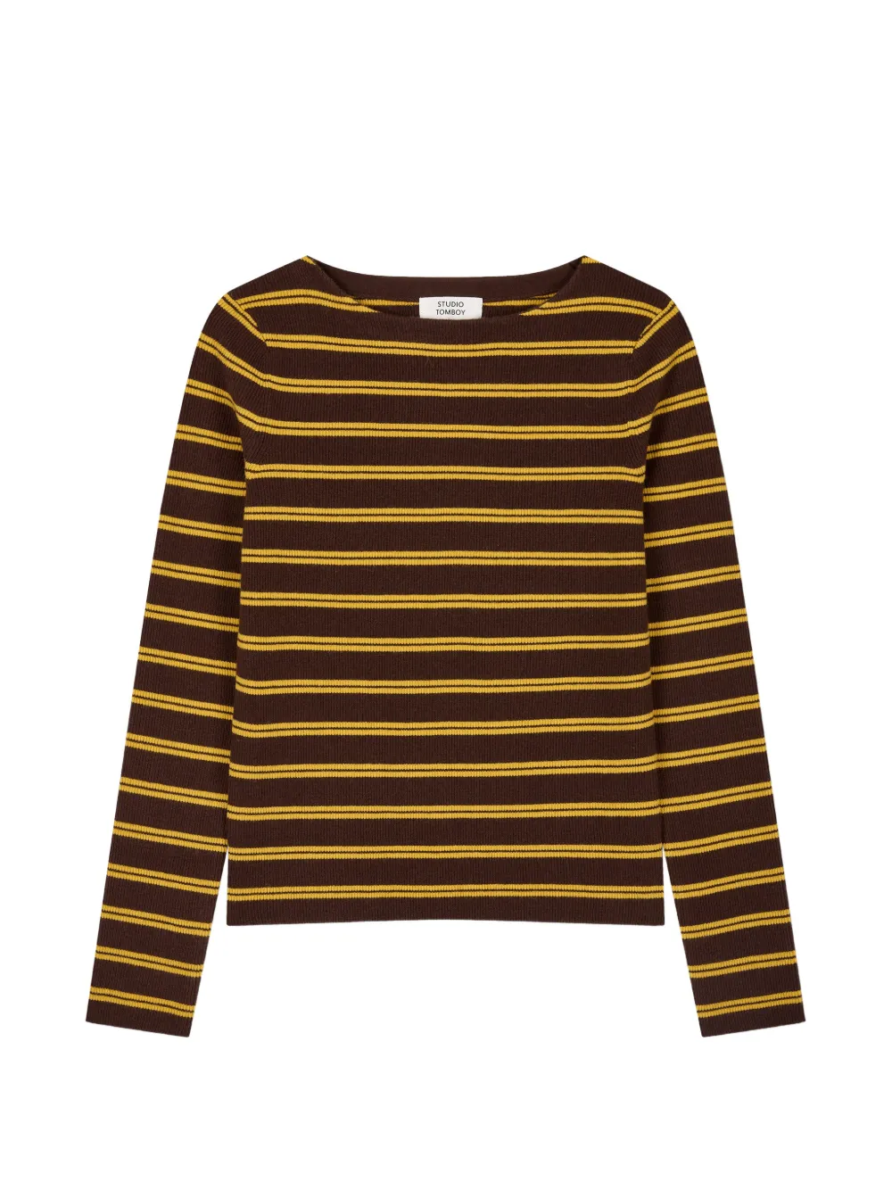 TOMBOY striped knit long-sleeve T-shirt