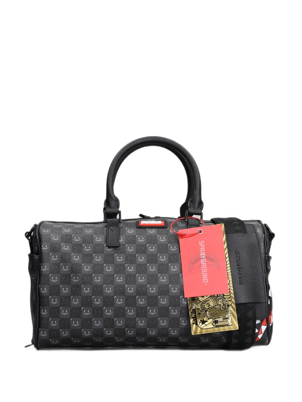 Sprayground Shark Mouth monogram-print shoulder bag - Nero