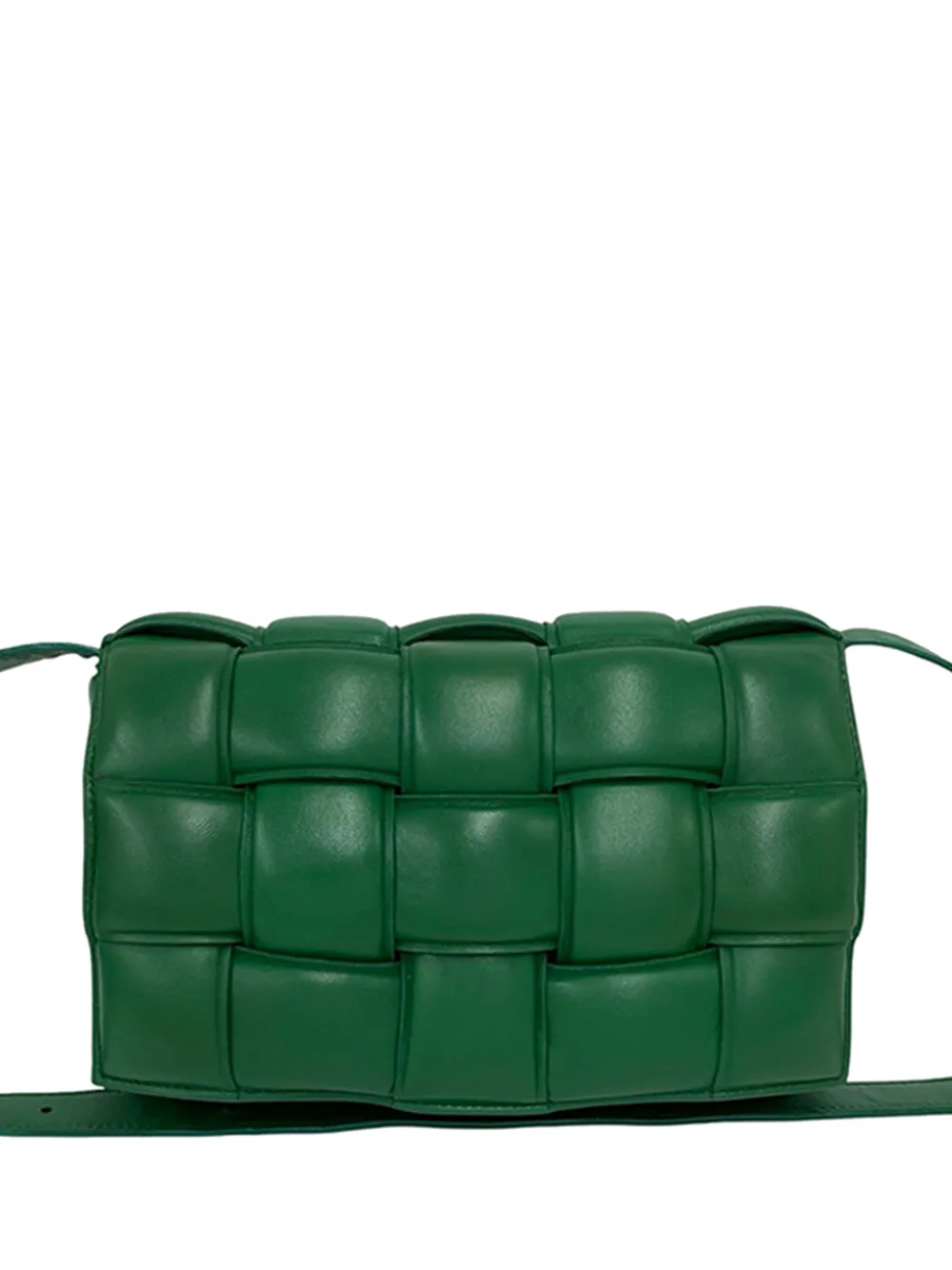 Bottega Veneta Pre-Owned Borsa a tracolla Cassette in nappa con motivo Intrecciato imbottito 2012-2026 - Verde