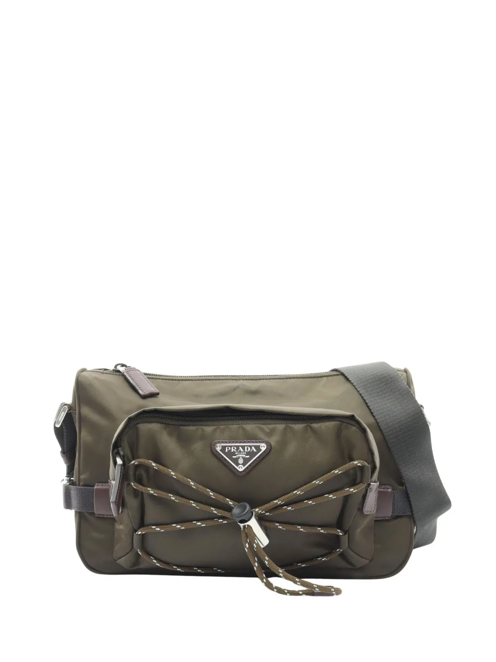 Prada Pre-Owned Borsa a tracolla Speed Lock in tessuto 2013-2026 - Marrone