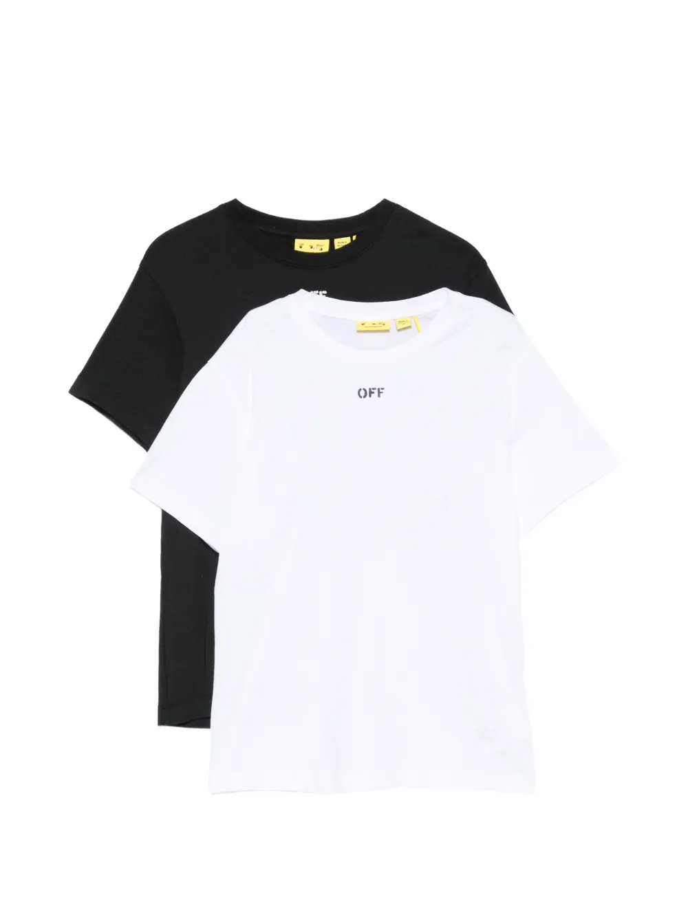 Off-White Kids Arrows logo-print T-shirts (set of two) - Nero