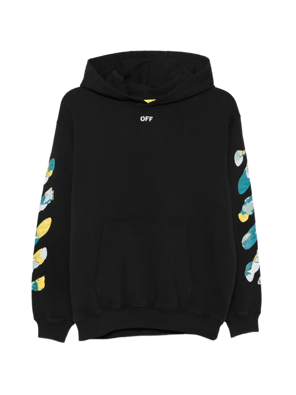Off-White Kids Diagonals logoprinten hoodie Zwart