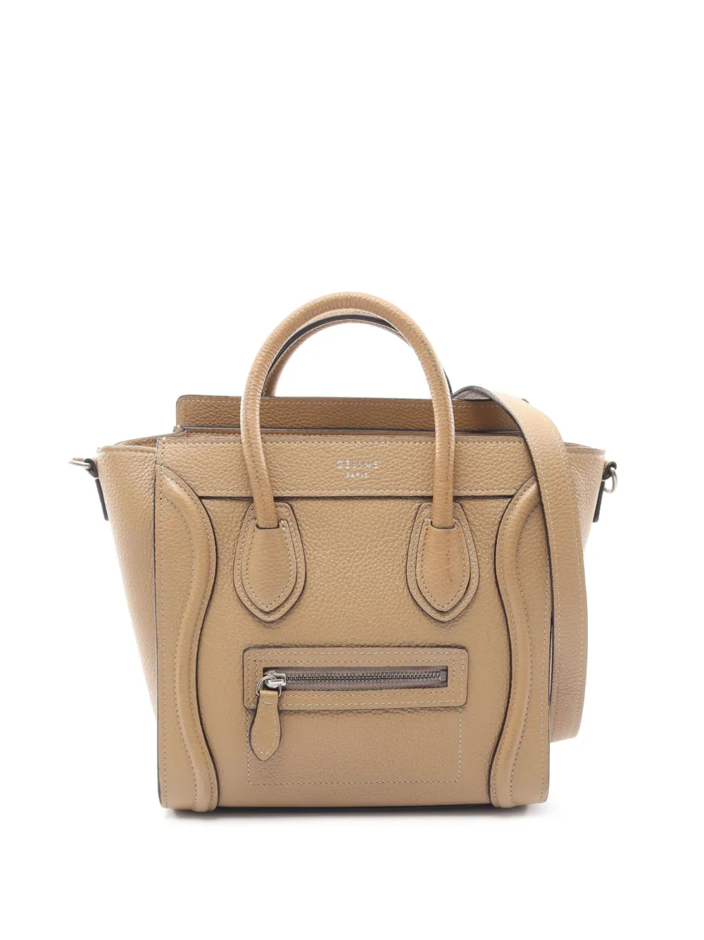 Celine Pre-Owned 2010-2026 Nano Leather Luggage Tote satchel - Toni neutri