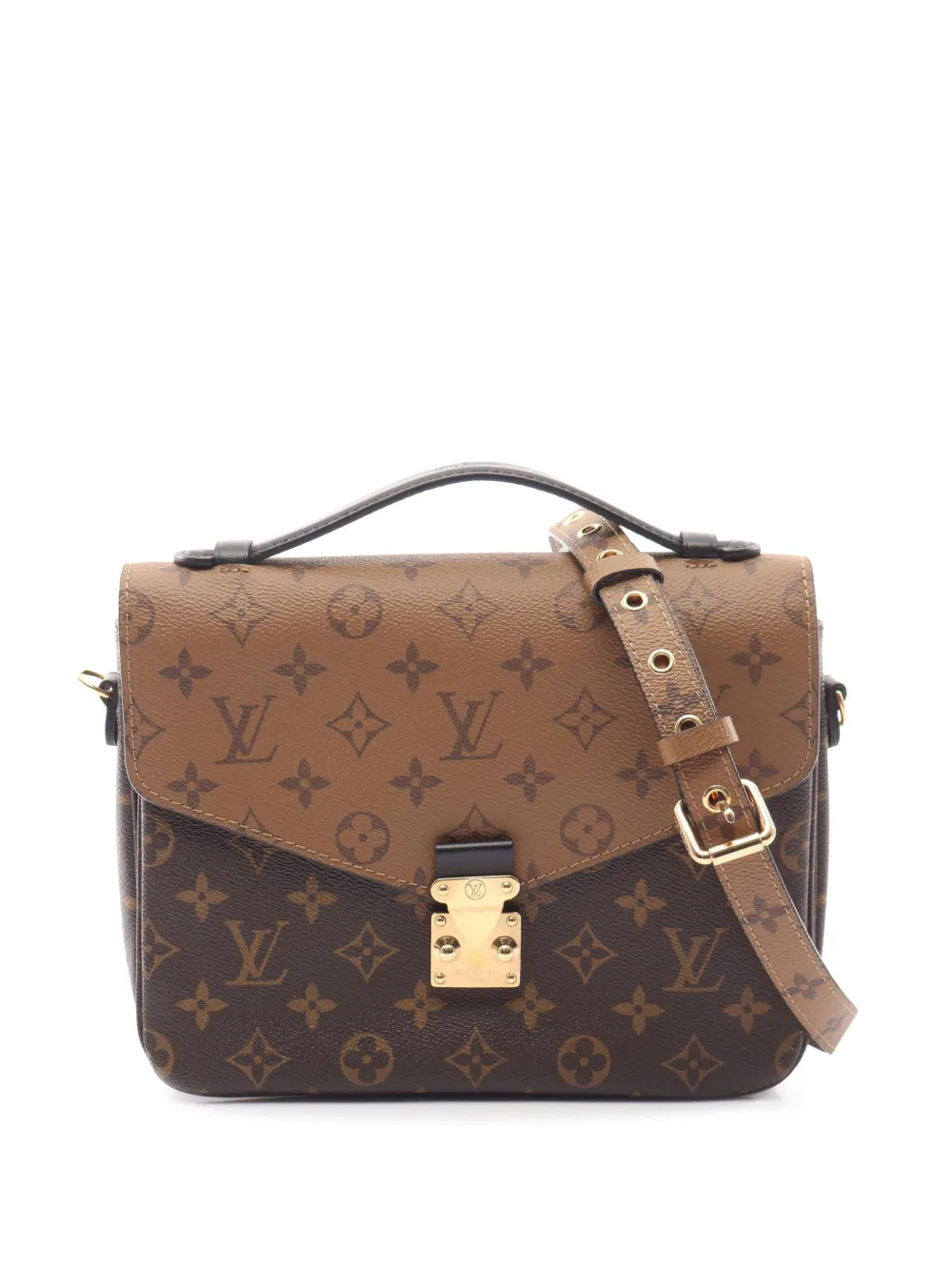 Louis Vuitton Pre-Owned 2017 Monogram Reverse Pochette Metis satchel - Brown