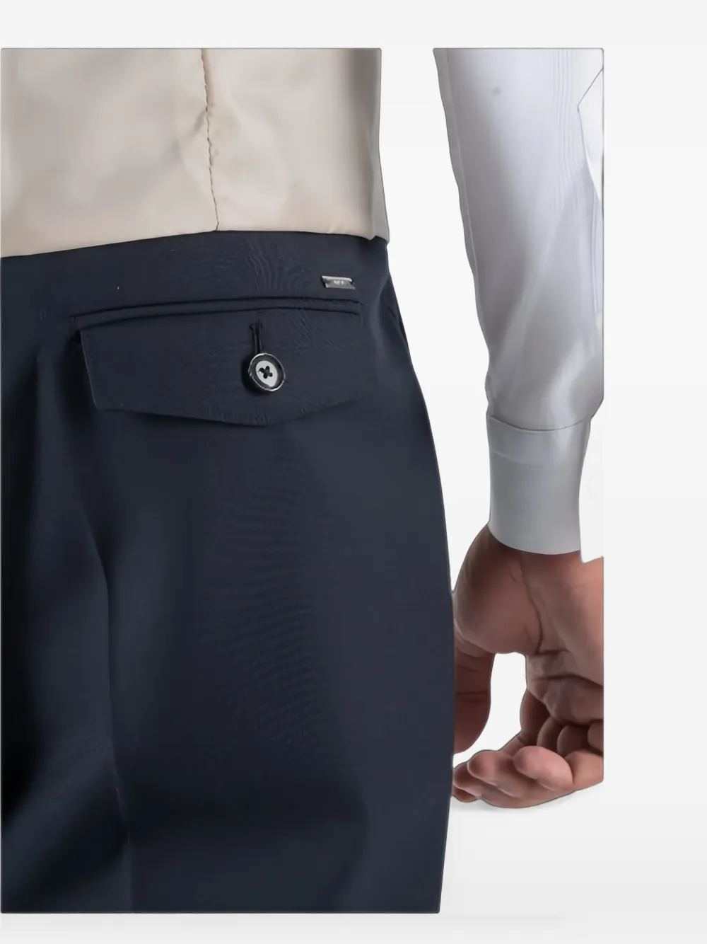 BOSS Perin broek met scheerwol Blauw