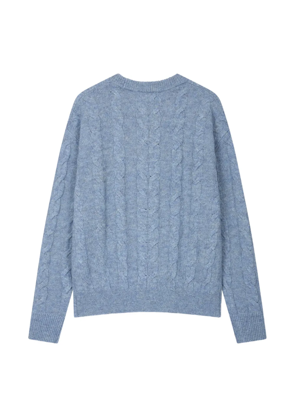 TOMBOY cable-knit crew-neck sweater Blauw