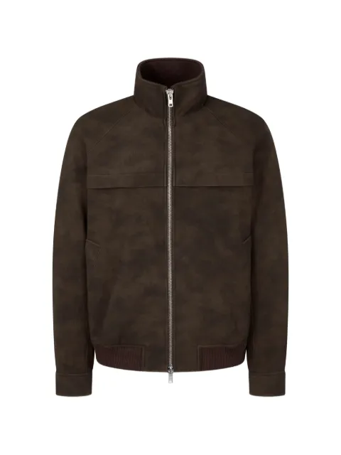 TOMBOY zip-up suede-effect jacket