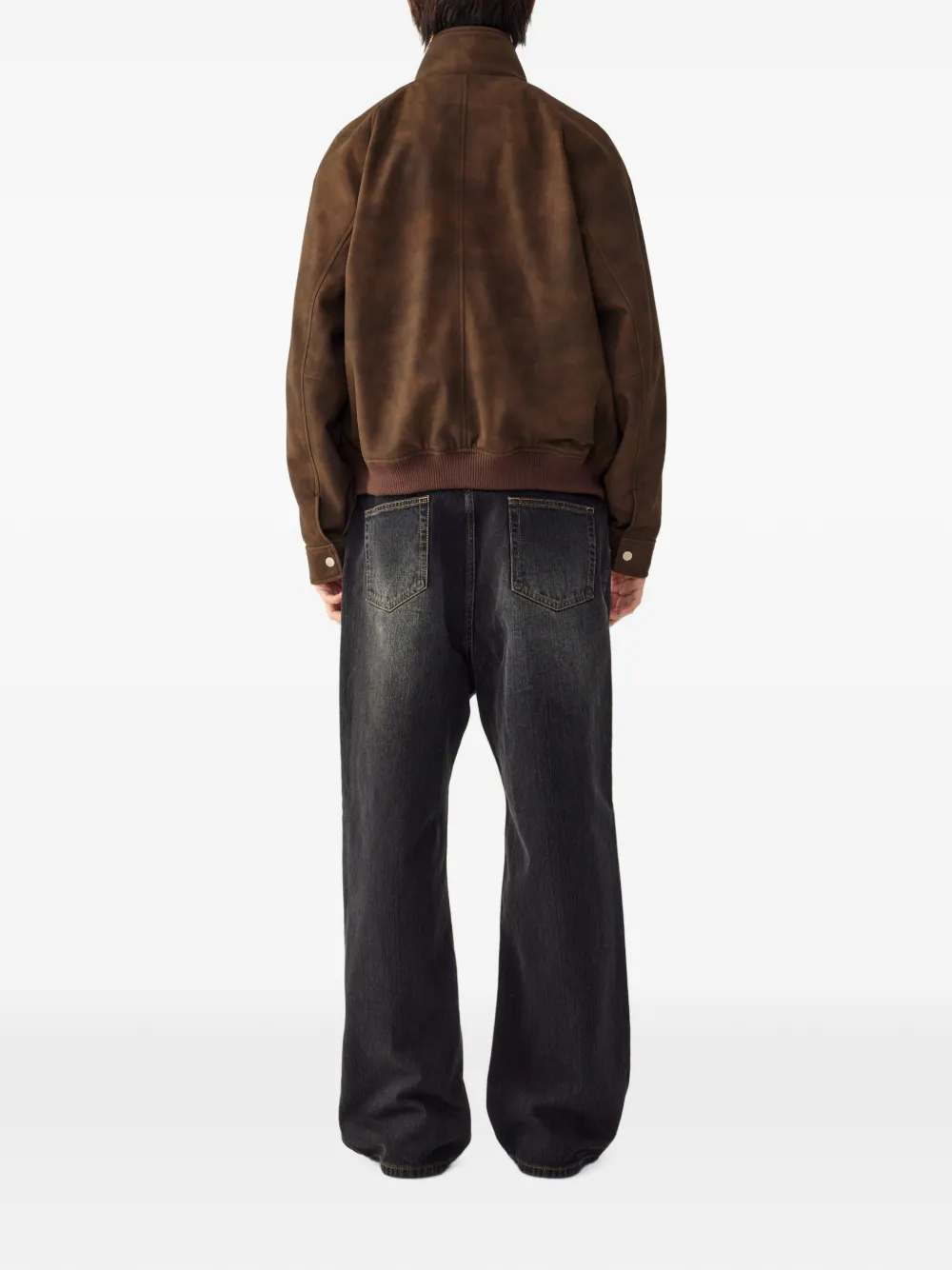 TOMBOY zip-up suede-effect jacket Bruin