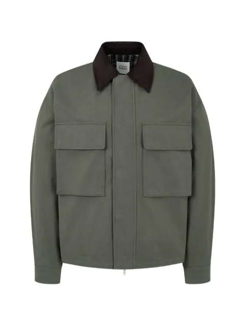 TOMBOY corduroy-collar flap-pocket shirt jacket