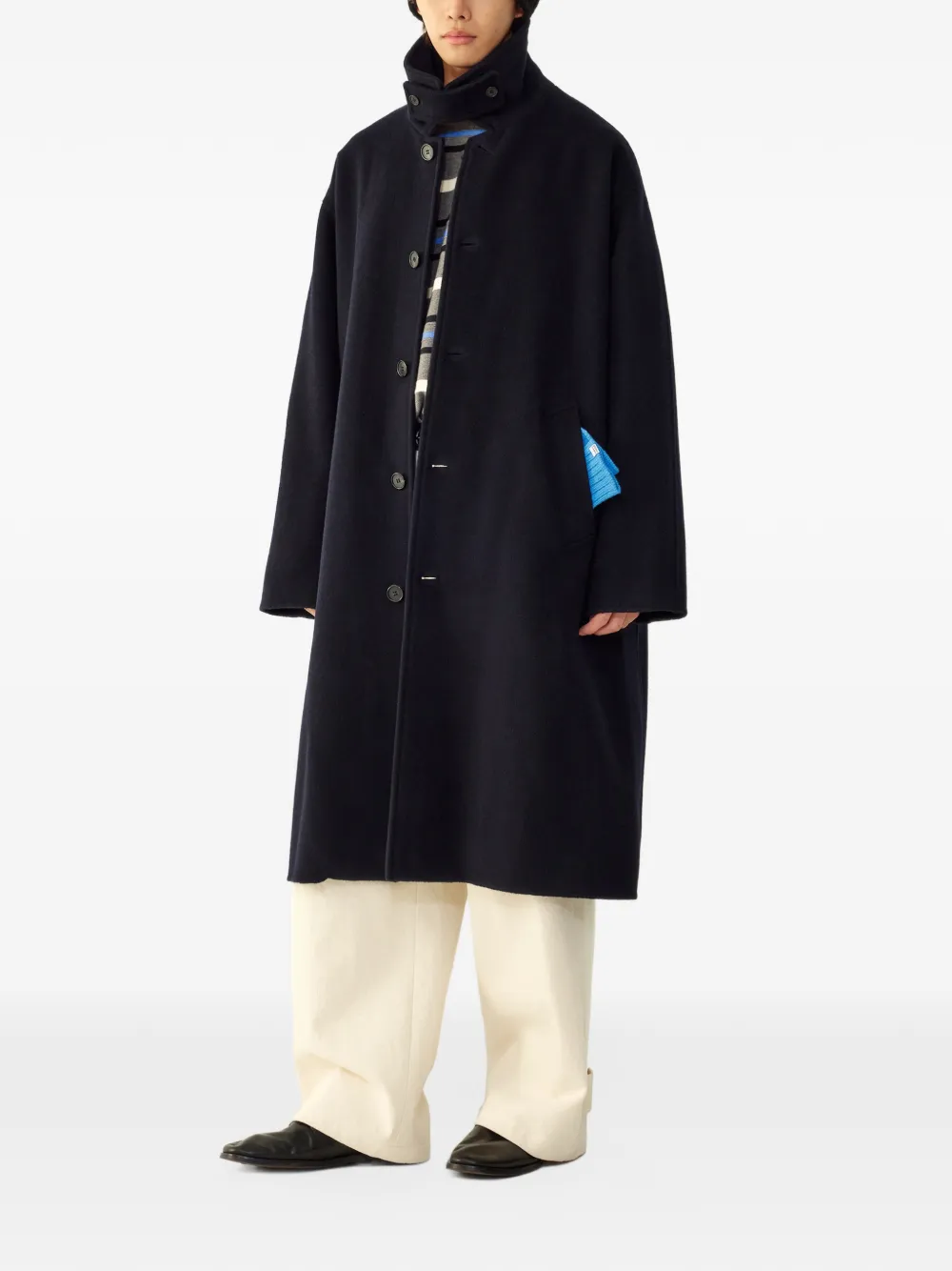 TOMBOY Balmacaan wollen jas Blauw