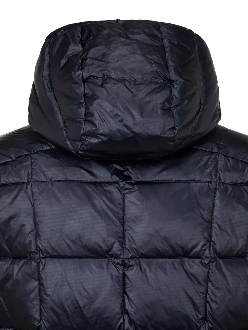 TOMBOY quilted hooded jacket Blauw
