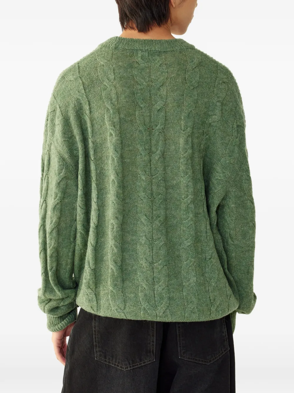 TOMBOY cable-knit sweater Groen