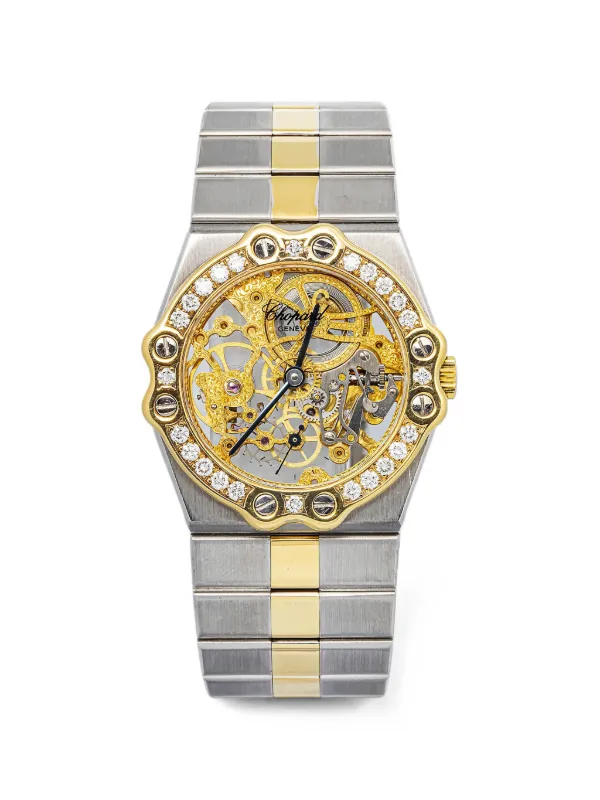 Chopard Pre-owned St. Moritz Skeleton 32mm Watch in Gold