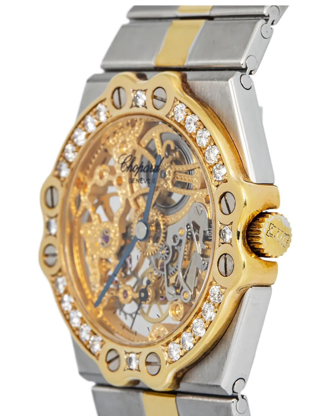 Chopard Pre-owned St. Moritz Skeleton 32mm Watch in Gold, view 3