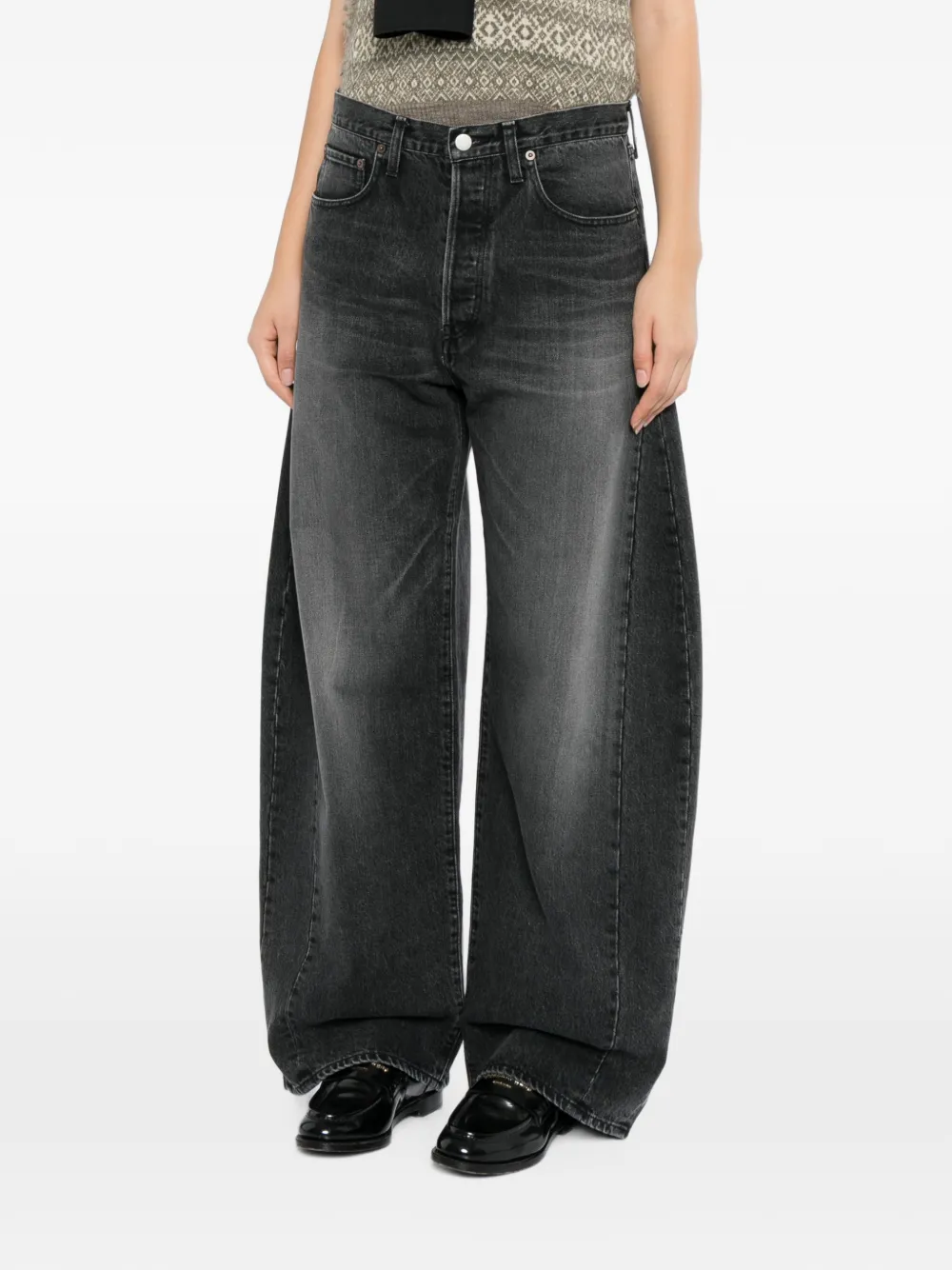 ssstein deformation wide-leg jeans Grijs