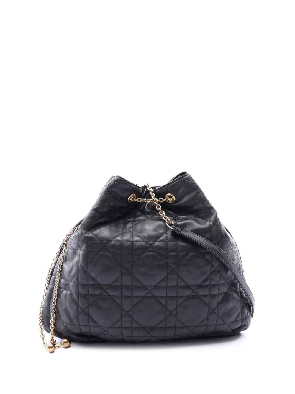 Christian Dior Pre-Owned 2010-2026 kleine Macrocannage Ammi Umhängetasche aus Lammleder - Schwarz