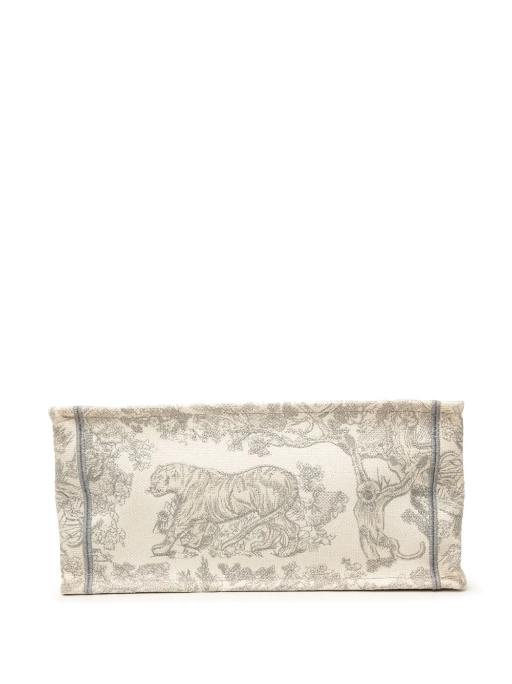 Christian Dior Pre-Owned 2020 medium Dioriviera Toile de Jouy Book canvas shopper met borduurwerk Grijs