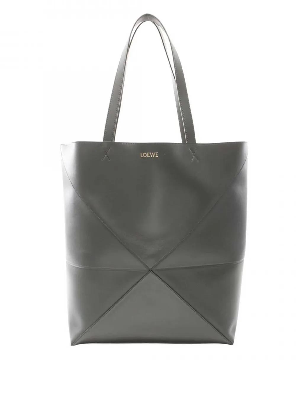 Loewe Pre-Owned 2010-2026 Large Calfskin Puzzle Fold tote bag - Grigio