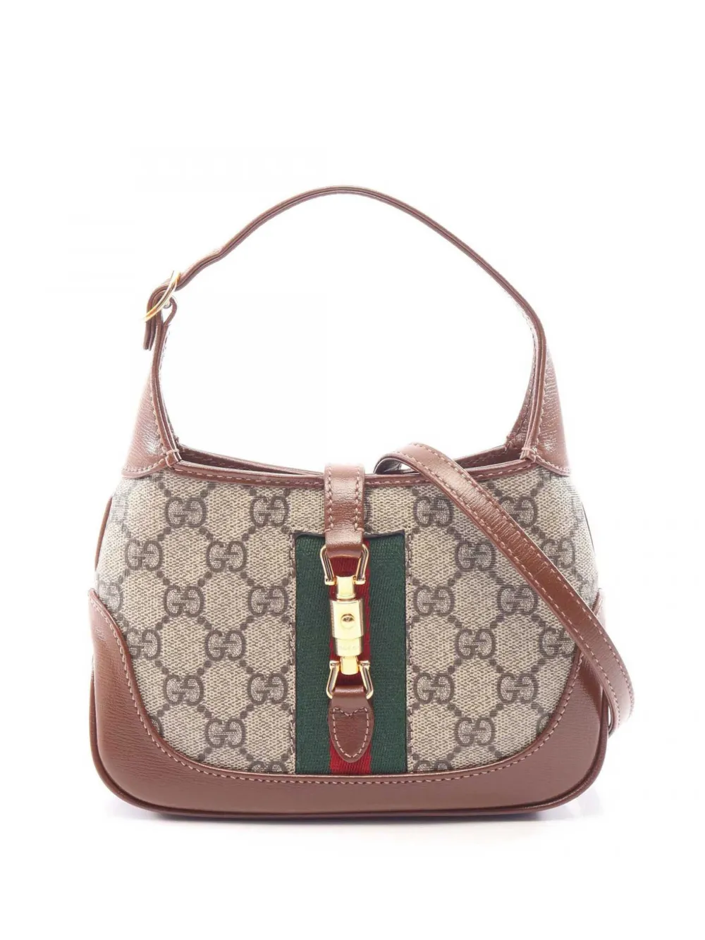 Gucci Pre-Owned 2016-2026 Mini GG Supreme Web Jackie 1961 crossbody bag - Toni neutri