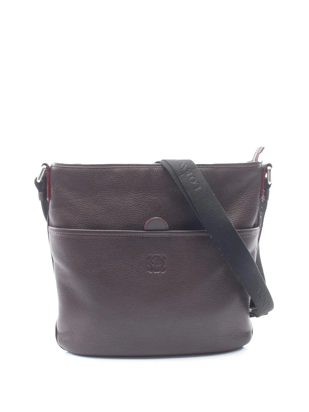 Loewe Pre-Owned 2010-2026 Anagram Leather Messenger Bag crossbody bag - Marrone