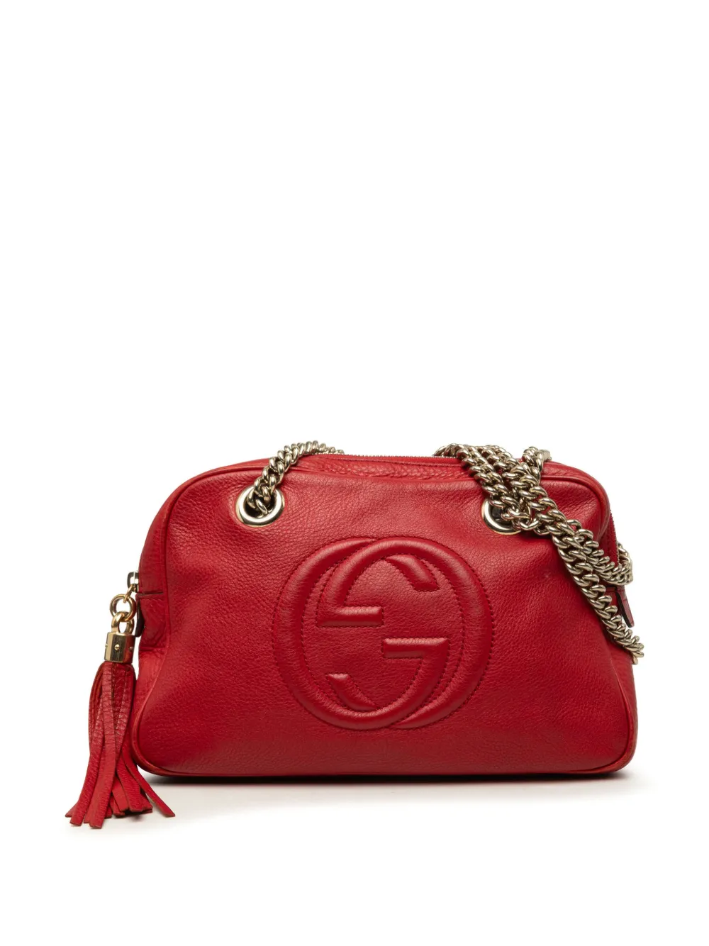 Gucci Pre-Owned 2000-2015 Calfskin Soho Chain Zip shoulder bag - Rosso