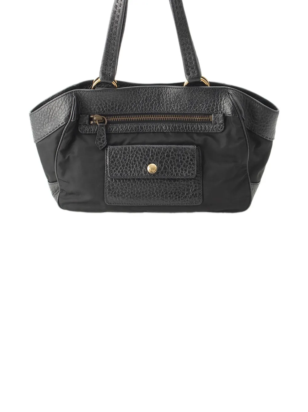 Prada Pre-Owned 2013-2026 Berlino Trimmed Tessuto shoulder bag - Nero