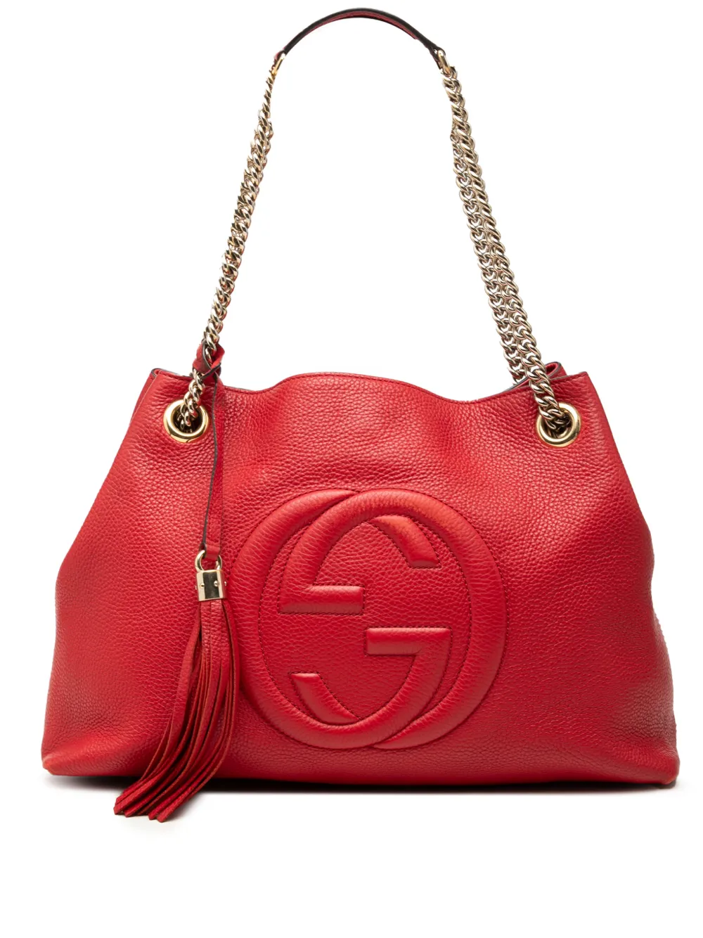 Gucci Pre-Owned 2000-2015 Medium Calfskin Soho Chain tote bag - Rosso