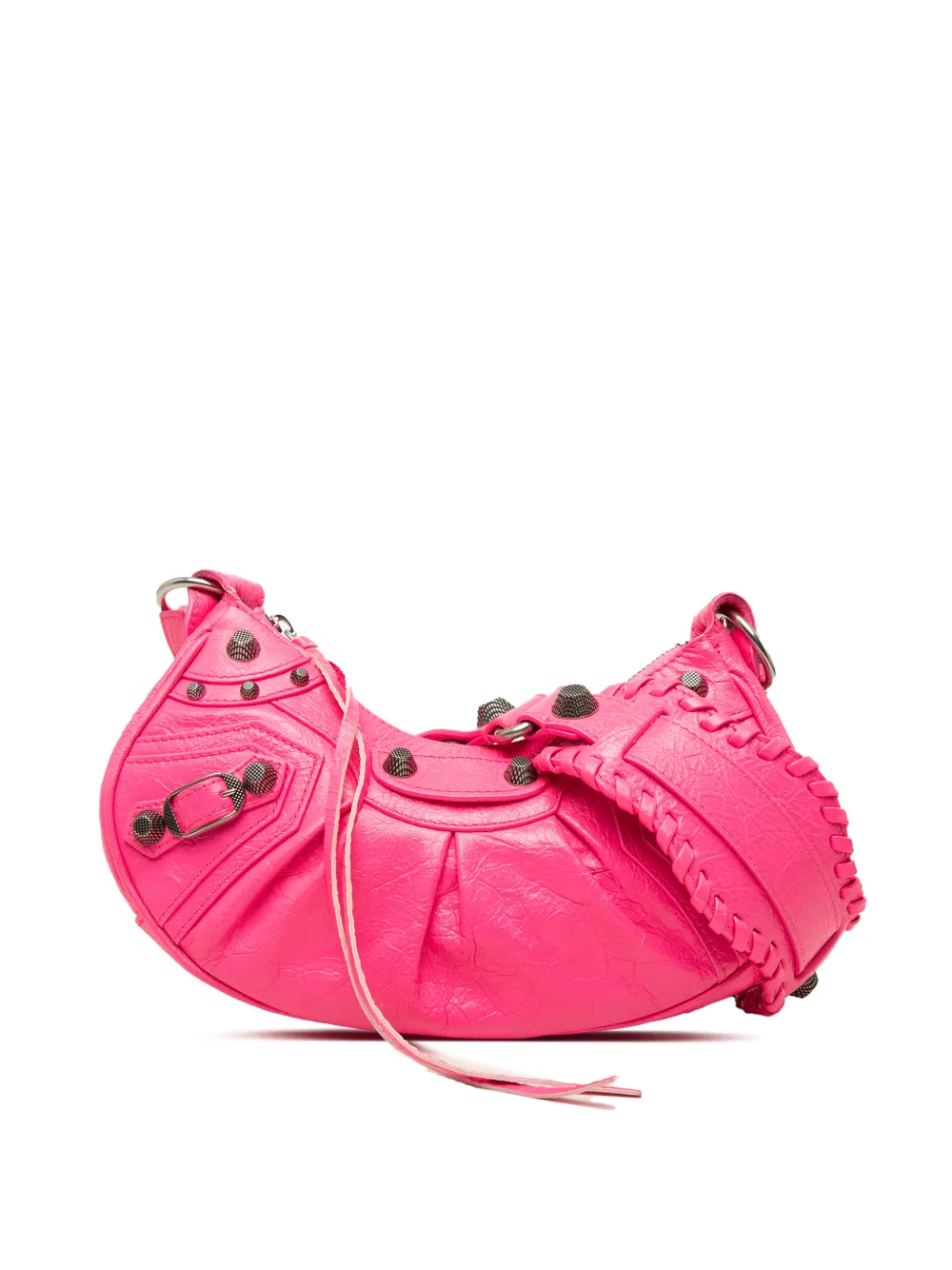 Balenciaga Pre-Owned 2018-2026 Lambskin Motocross Le Cagole XS crossbody bag - Rosa