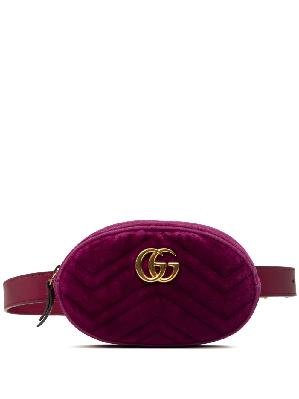 Gucci Pre-Owned 2016-2026 GG Marmont Matelasse Velvet belt bag - Viola