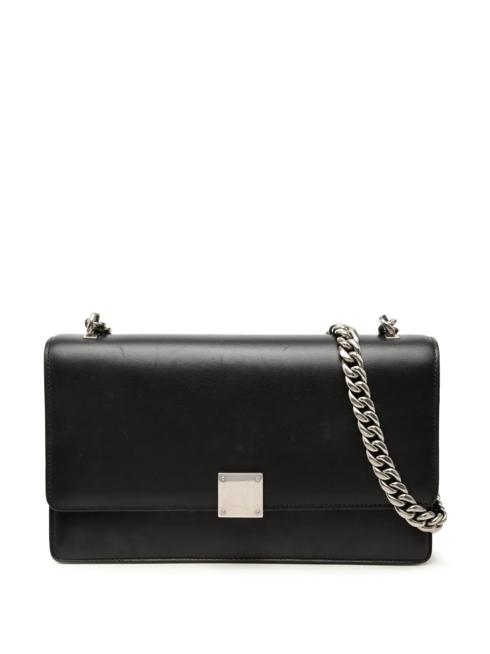 Celine Pre-Owned 2018 Small Leather Case Chain Flap shoulder bag - Nero