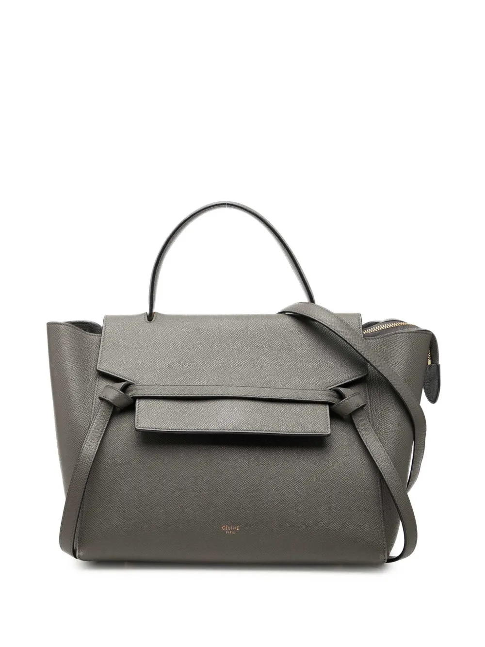Celine Pre-Owned 2017 Mini Grained Calfskin Belt Bag satchel - Grigio